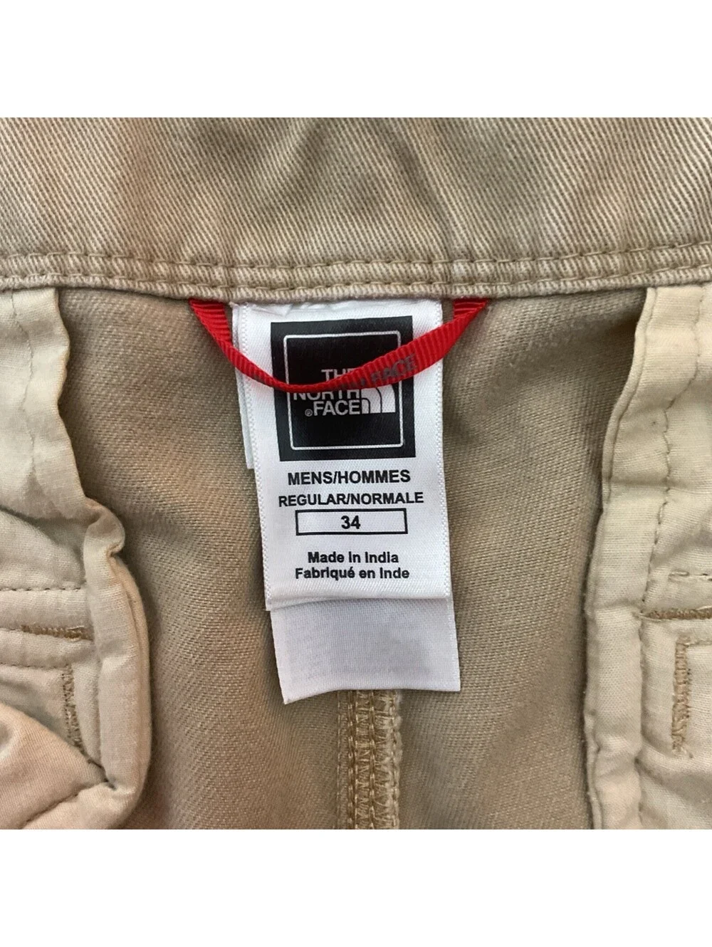 The North Face Cargo Pants Mens 34 Beige Khaki Pockets Outdoor Workwear Casual